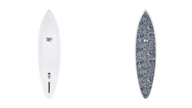 The streetwear legend put his signature stamp on the couture house's surfboard