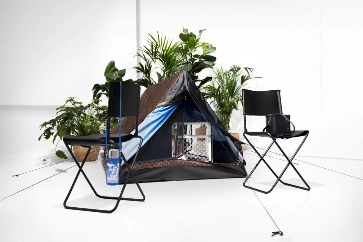 The great outdoors in the Louis Vuitton camping tent