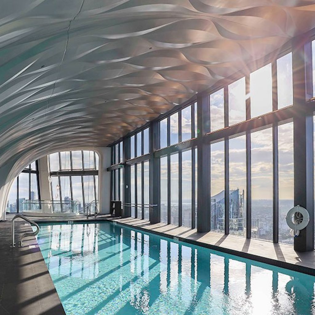 The pool on the 61st floor.