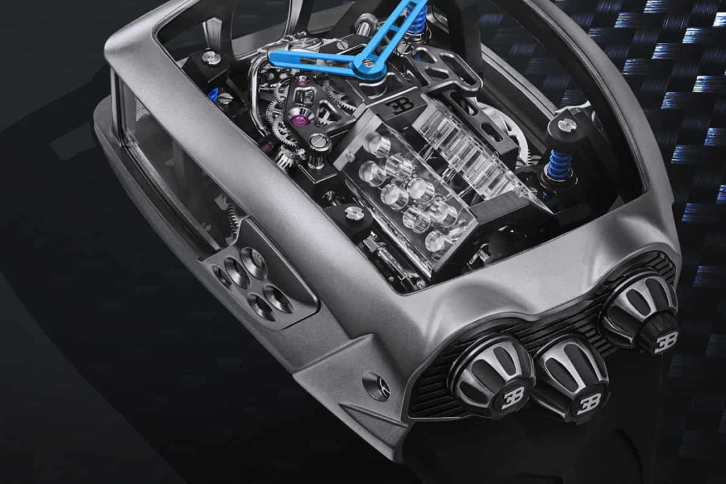 Jacob & Co.’s Bugatti Chiron Tourbillon Comes with a Tiny Working W16 Engine