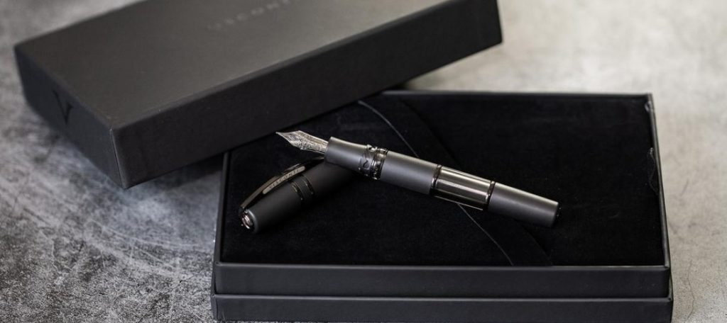 FOUNTAIN PEN CONSTRUCTED FROM LAVA – DECADENT ELEGANCE